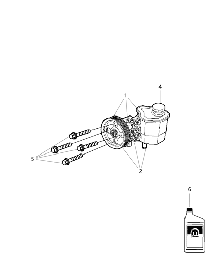 2009 Chrysler Aspen Kit-Pump & PULLEY Diagram for 68102471AA