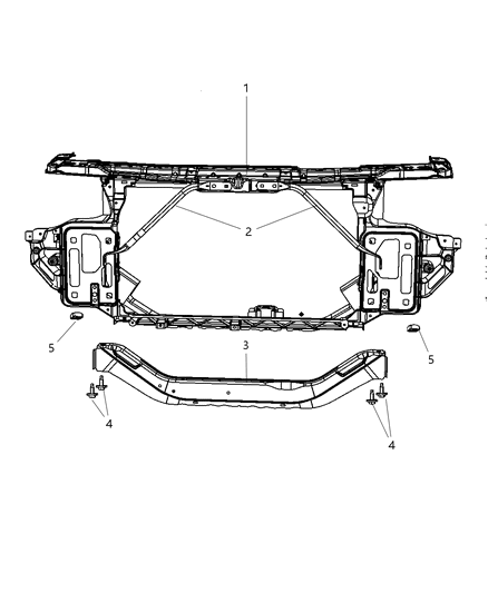 2012 Dodge Avenger Radiator Support Diagram