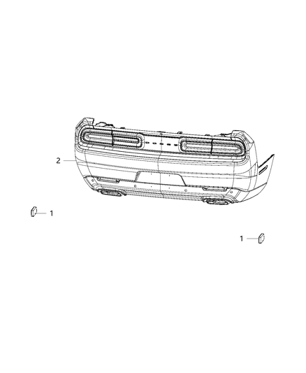 2020 Dodge Challenger Blind Spot Detection Diagram