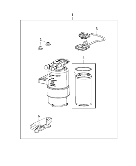 2014 Ram 1500 Fuel Filter & Water Separator Diagram