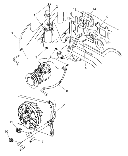 2001 Chrysler Prowler Line-Air Conditioning Liquid Diagram for 4786472AB