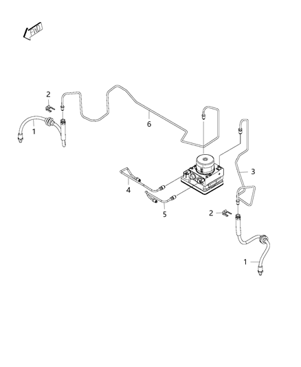 2015 Jeep Renegade Line-Brake Diagram for 68258363AA
