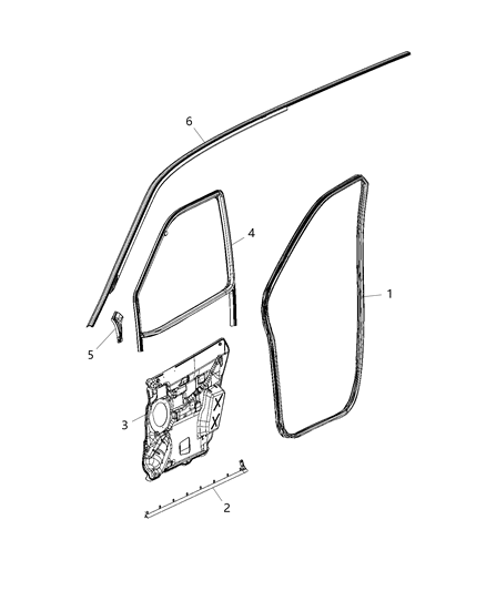 2019 Ram ProMaster City Door Diagram for 68471471AA