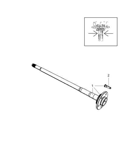 2008 Dodge Nitro Shafts, Rear Axle Diagram