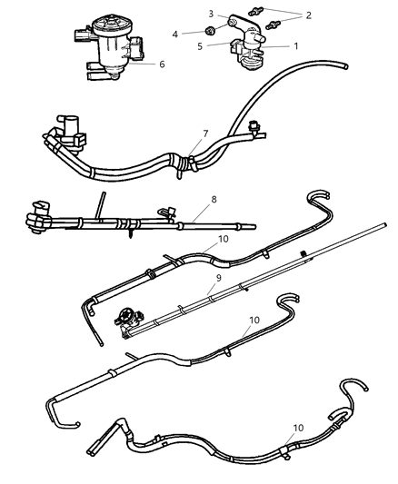 2002 Dodge Durango Emission Control Vacuum Harness Diagram