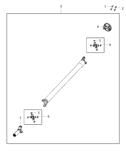 2020 Ram 3500 FLANGE-Drive Shaft Diagram for 68450972AA