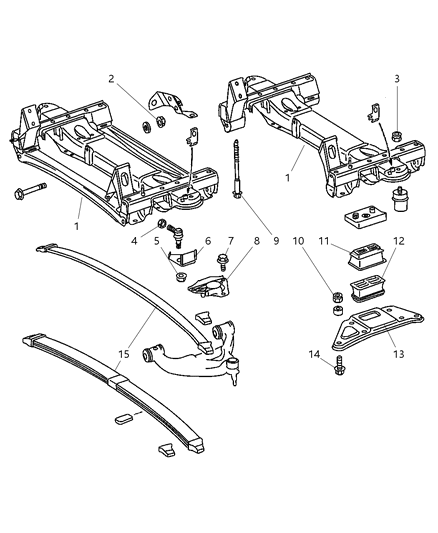 2002 Dodge Sprinter 2500 Front, Spring Diagram