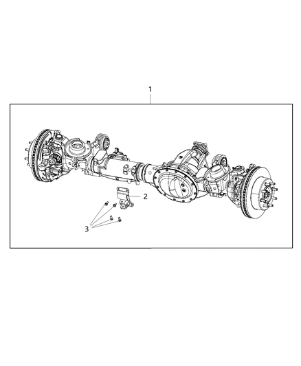 2016 Ram 3500 Axle-Front Complete Diagram for 5146753AL