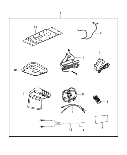 2012 Dodge Journey Speaker-Wireless Diagram for 68090405AA