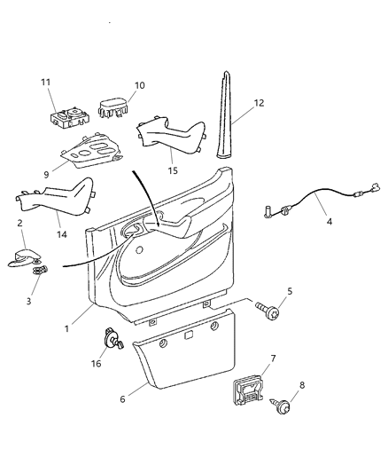 2004 Dodge Sprinter 3500 Handle-Door Interior Diagram for 5123789AA