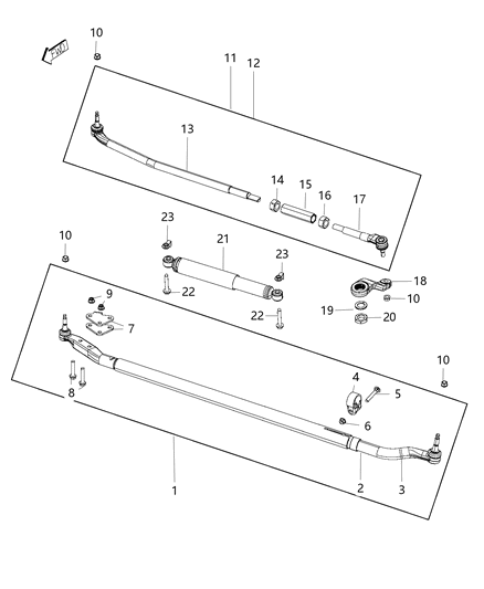 2017 Ram 3500 Pickup Steering Linkage Diagram