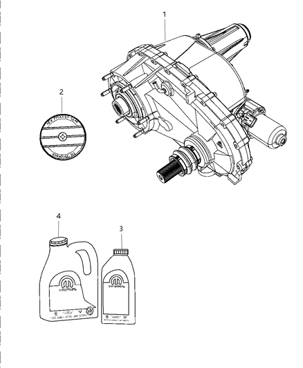2009 Chrysler Aspen Transfer Case Assembly & Identification Diagram 1