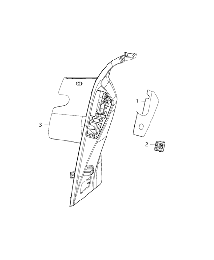 2019 Dodge Grand Caravan Switch, Power Liftgate Diagram