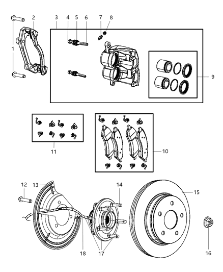 2011 Dodge Dakota Front Brakes Diagram