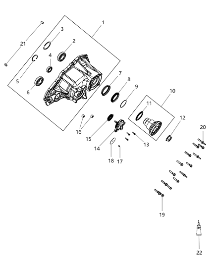 2014 Dodge Durango Rear Case Diagram