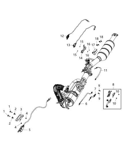 2021 Ram 1500 Sensors, Exhaust Temperature Diagram 2