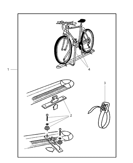 2002 Dodge Grand Caravan Bike Carrier - Roof Diagram 2