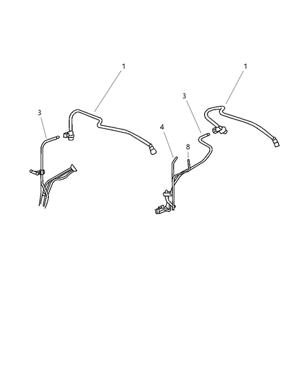 2004 Chrysler PT Cruiser Tube-Fuel Supply Diagram for 5086654AA