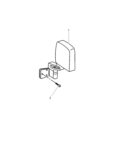 1997 Jeep Wrangler Outside Rearview Mirror Diagram for 55155589