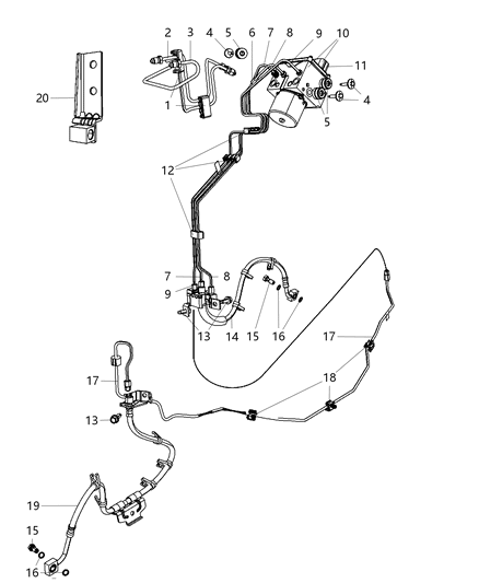 2011 Ram 5500 Hose-Brake Diagram for 52013818AH