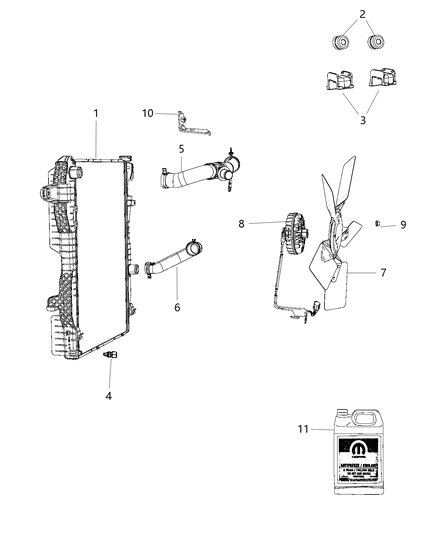 2014 Ram 4500 Radiator & Related Parts Diagram 2