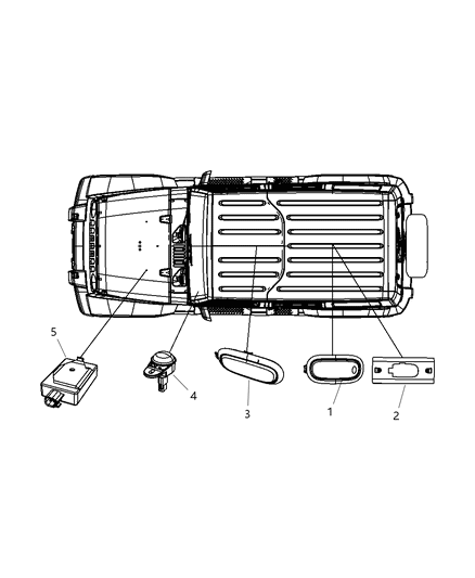 2007 Jeep Wrangler Lamps - Cargo-Dome-Courtesy Diagram
