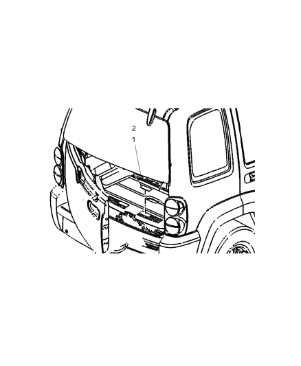 2007 Dodge Nitro Rear Cargo Diagram