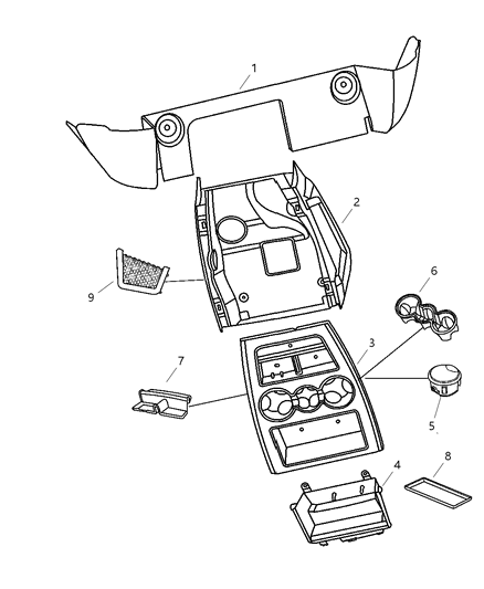 2006 Dodge Ram 3500 Console Floor Diagram 1