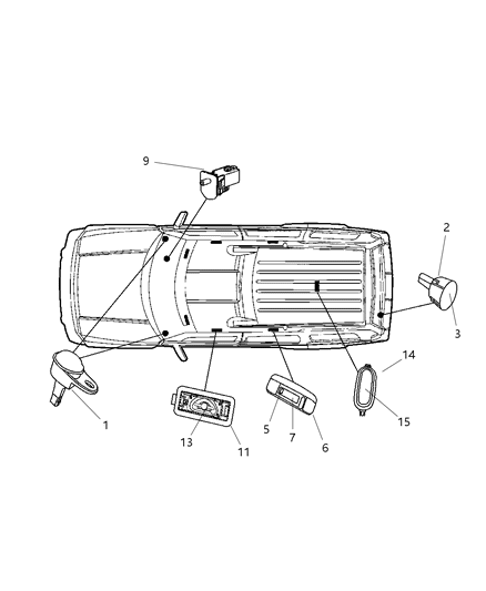 2010 Jeep Commander Lamp-Courtesy Diagram for 1JC741D1AA