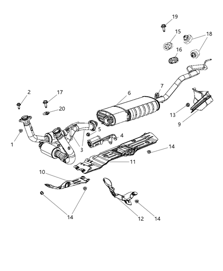 2008 Jeep Grand Cherokee Nut-Stamped HEXAGON FLANGE Diagram for 6505199AA