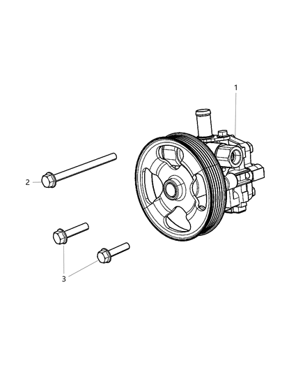 2016 Dodge Journey Power Steering Pump Diagram for 5154355AB