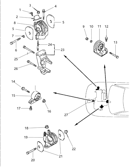 1997 Dodge Avenger Engine Mounting Diagram 3