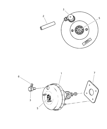 2001 Chrysler Concorde Booster, Power Brake Diagram