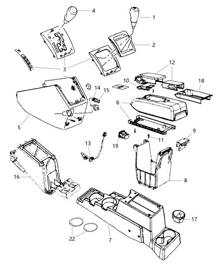 2011 Dodge Caliber Latch-ARMREST Lid Diagram for 1QF55BD3AA