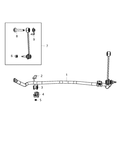 2018 Ram 5500 Stabilizer Bar - Rear Diagram