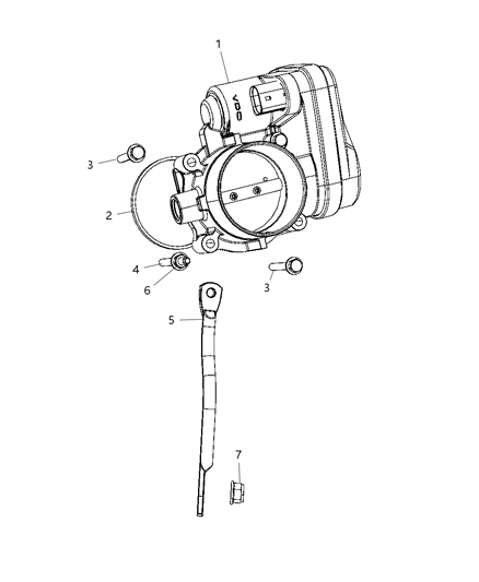 2008 Dodge Avenger Throttle Body & Related Diagram 3