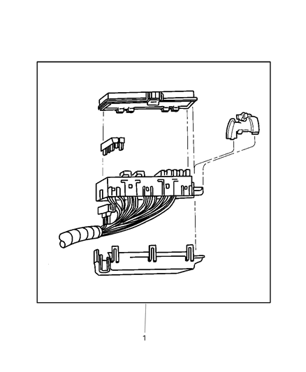 2002 Jeep Wrangler Wiring Kit-Power Distribution Center Diagram for 5014460AB