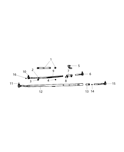 2010 Jeep Wrangler Tie Rod-Tie Rod Diagram for 52126113AD