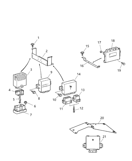 2006 Dodge Sprinter 2500 Modules & Related Parts Diagram