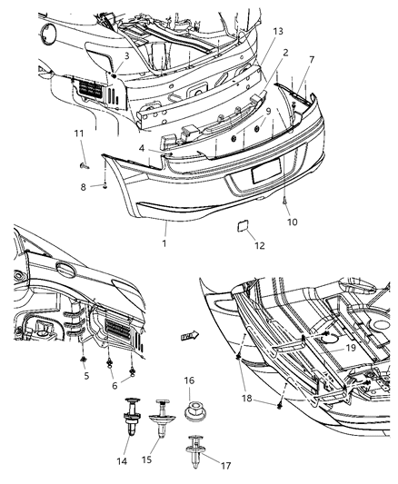 2007 Chrysler Sebring ABSORBER-Rear Energy Diagram for 5303899AA