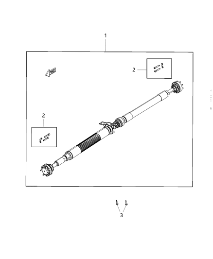 2019 Chrysler 300 Drive Shaft Rear Diagram for 68277442AD