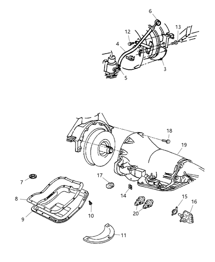 2003 Dodge Ram 3500 Case & Related Parts Diagram 3