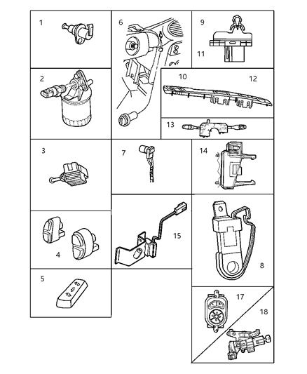 1997 Chrysler Sebring Lamp-Ignition Switch Diagram for 4671104