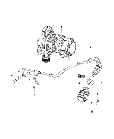 2016 Jeep Renegade Hose-COOLANT Diagram for 68254656AA