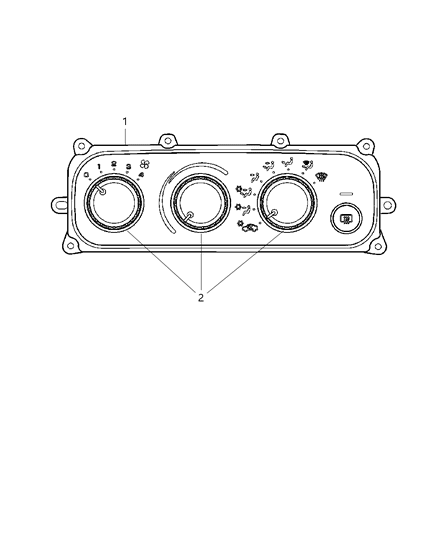 2002 Dodge Stratus Sedan Controls, A/C & Heater Diagram