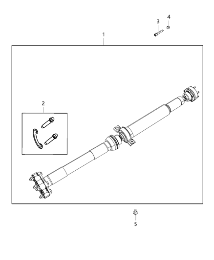 2012 Jeep Grand Cherokee Rear Drive Shaft Diagram for 52853651AF