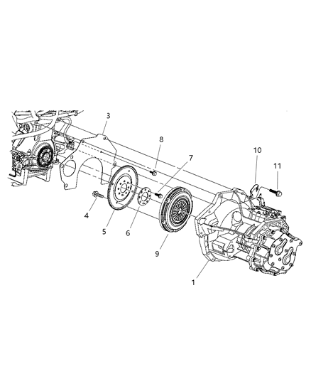 2003 Dodge Neon Clutch-Modular Diagram for 5062088AA