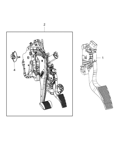 2021 Ram 1500 Accelerator Pedal And Related Parts Diagram