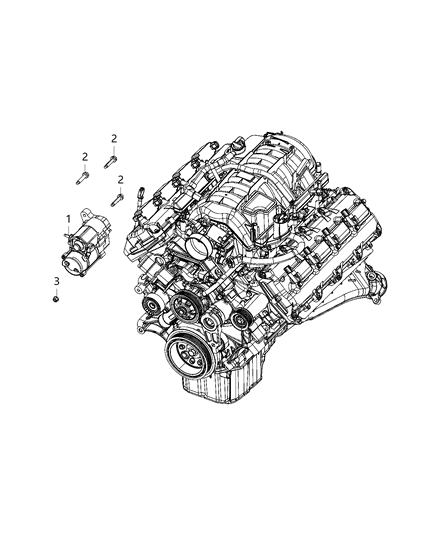 2020 Dodge Challenger Starter & Related Parts Diagram 5