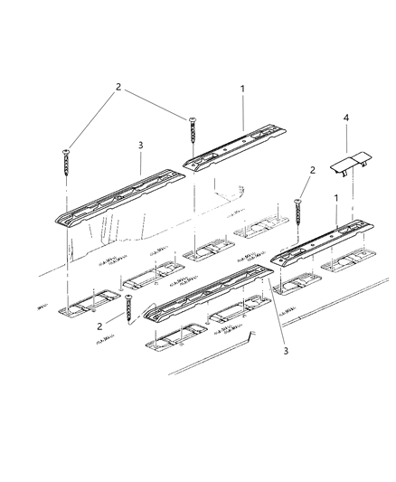 2000 Chrysler Voyager Seat - Rear Attachments Floor Pan Diagram